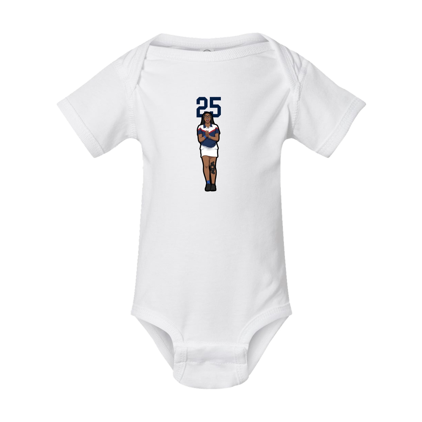 Baby Onesie — Number Top in White