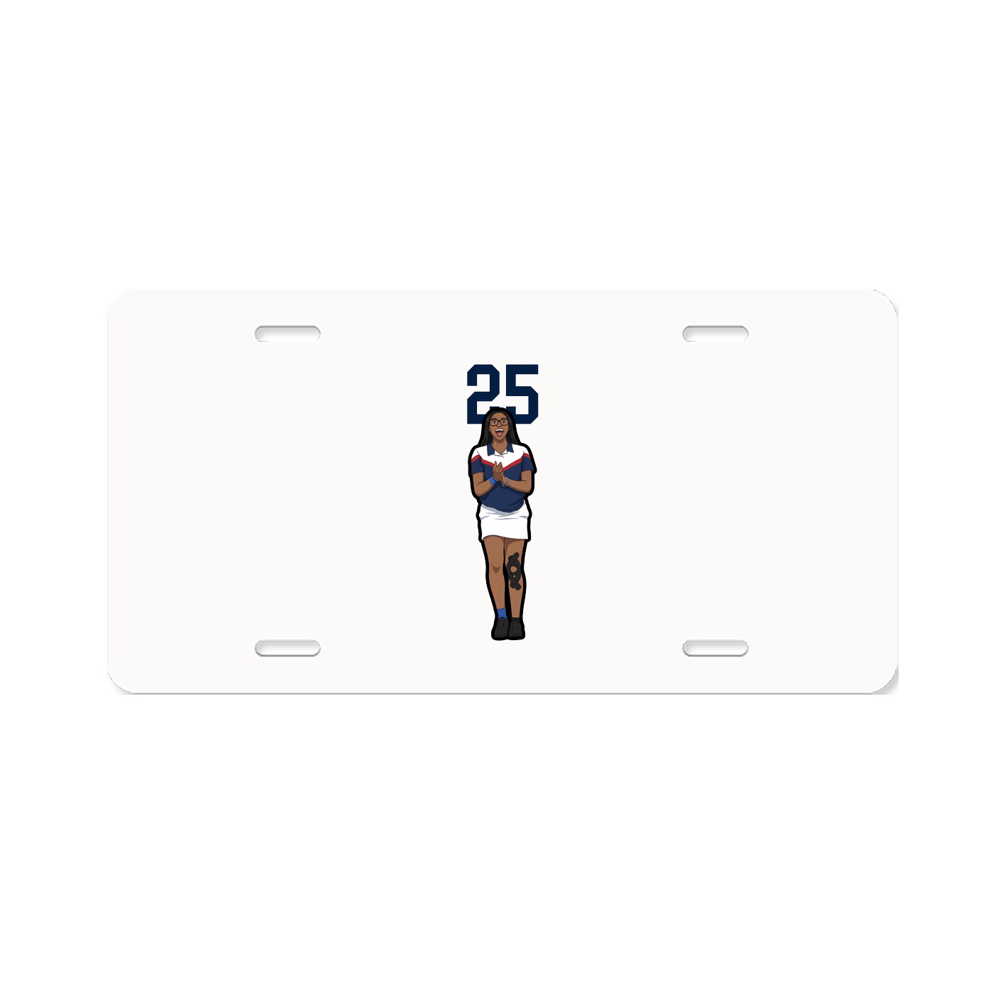 License Plate — Number Top in Classic