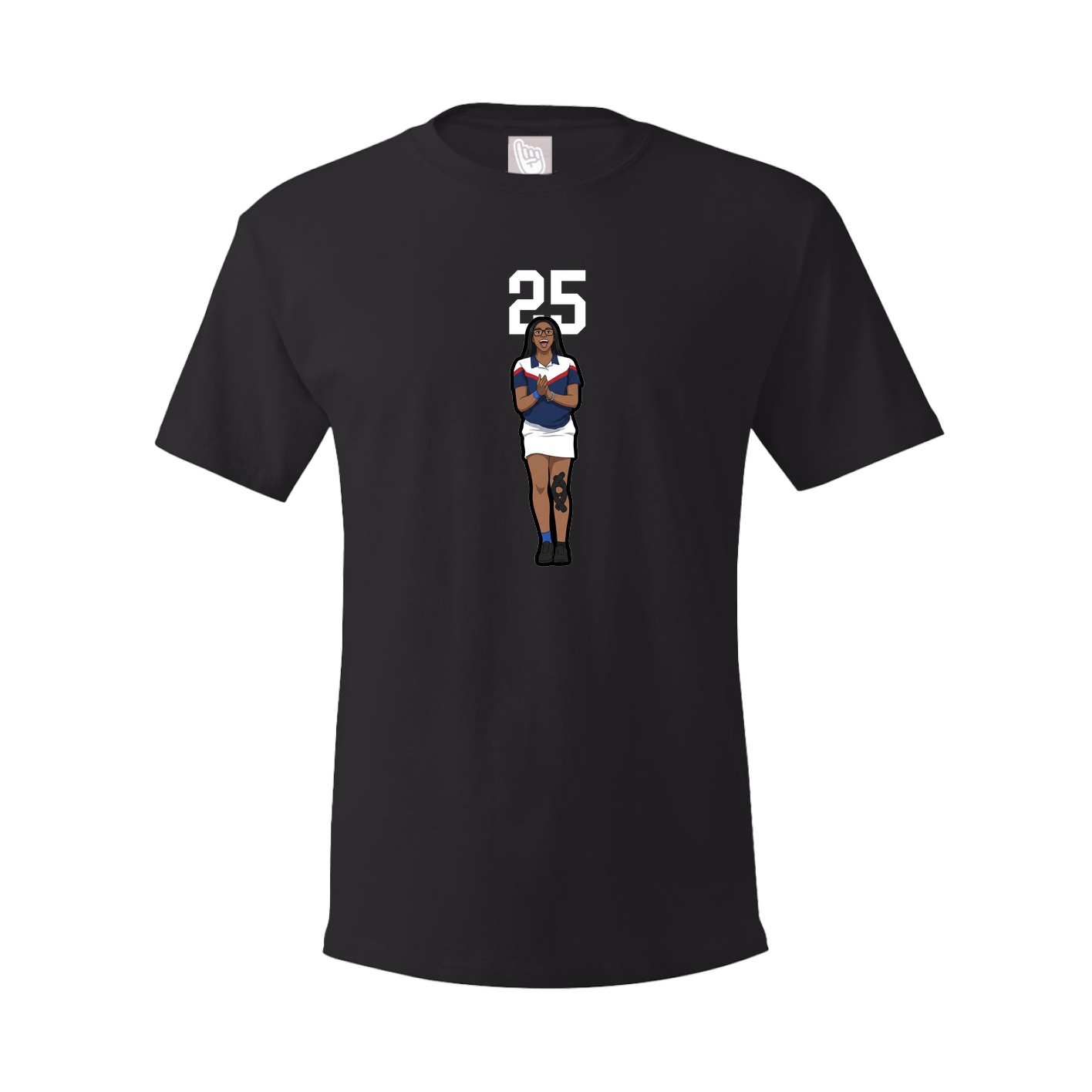 Youth Tee — Number Top in Black