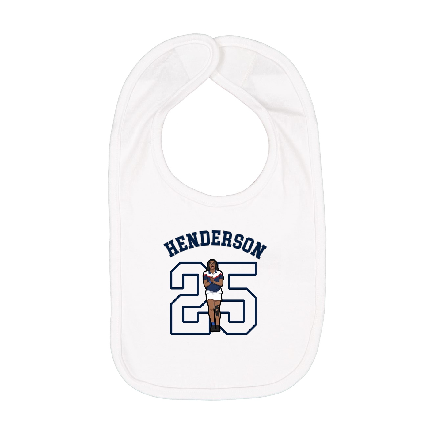 Infant Bib — Shirsey Arch in White