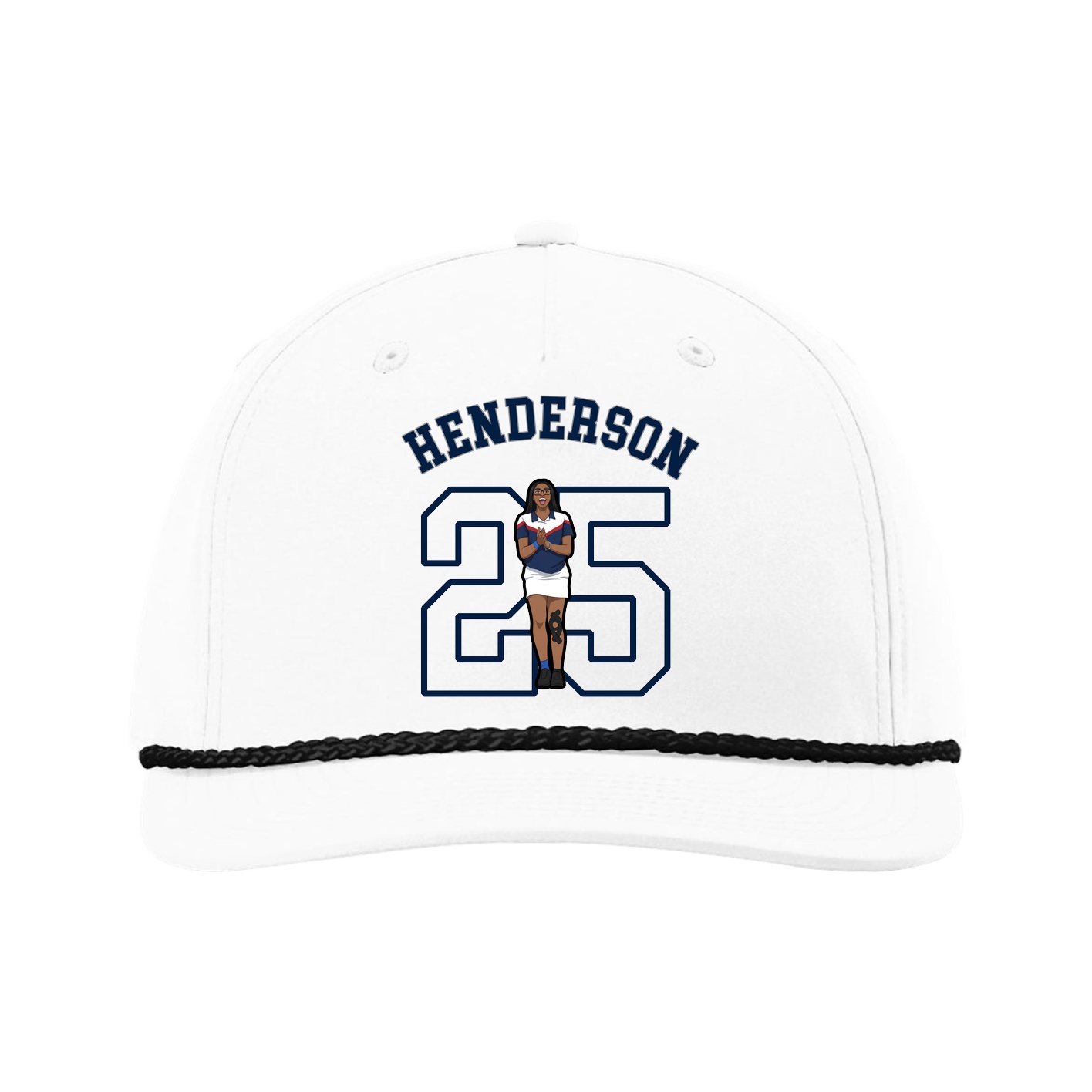 Five-Panel Classic Rope Cap — Shirsey Arch in White