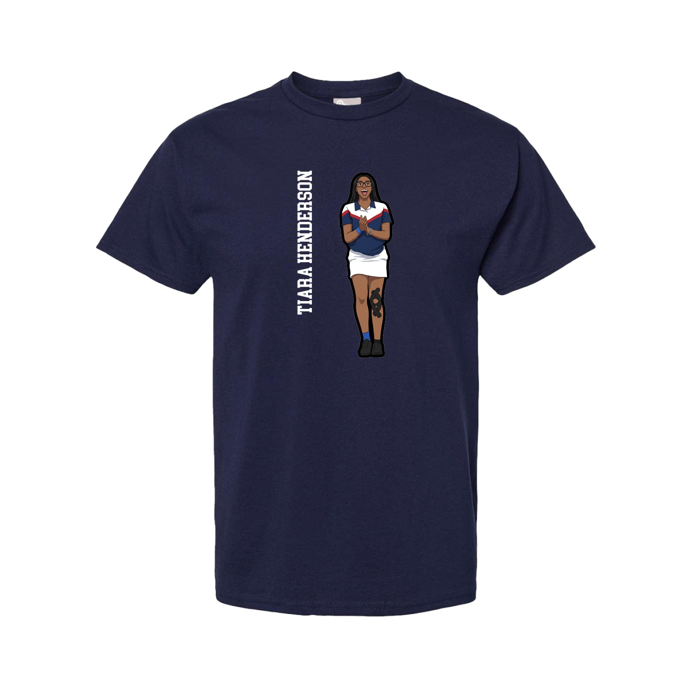 Youth Tee — Name Vertical in Navy