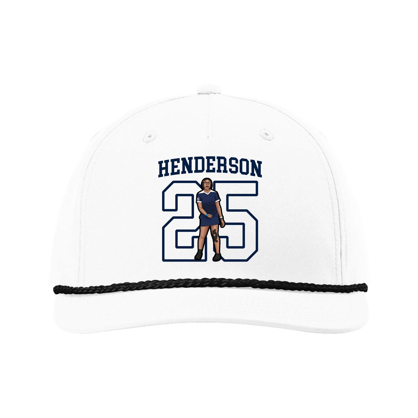 Five-Panel Classic Rope Cap — Shirsey in White