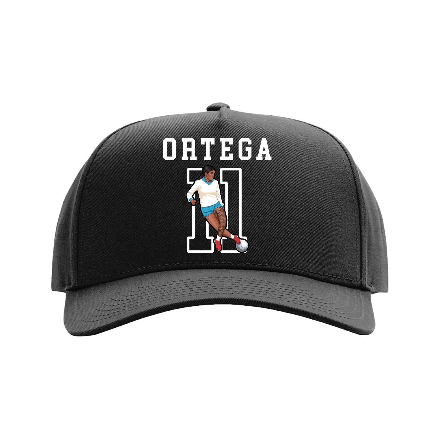 Full Fabric Five-Panel Champ Cap — Shirsey in Black