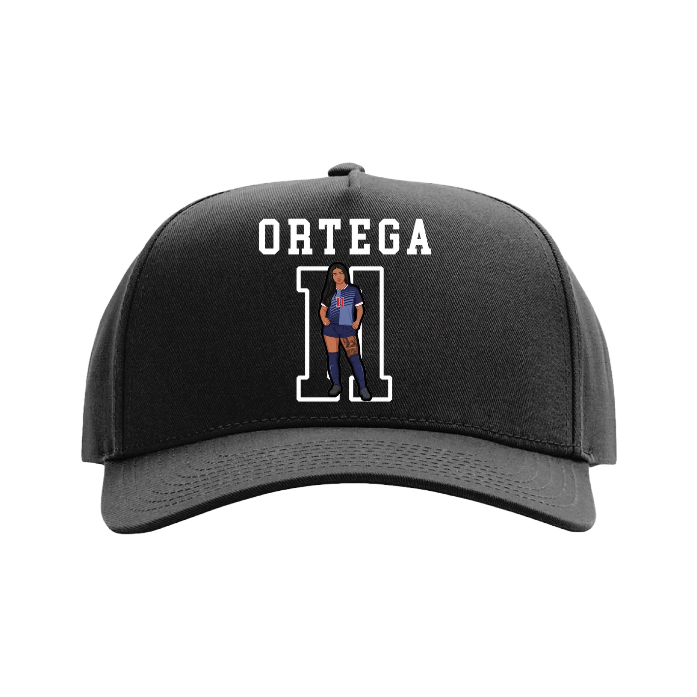 Full Fabric Five-Panel Champ Cap — Shirsey in Black