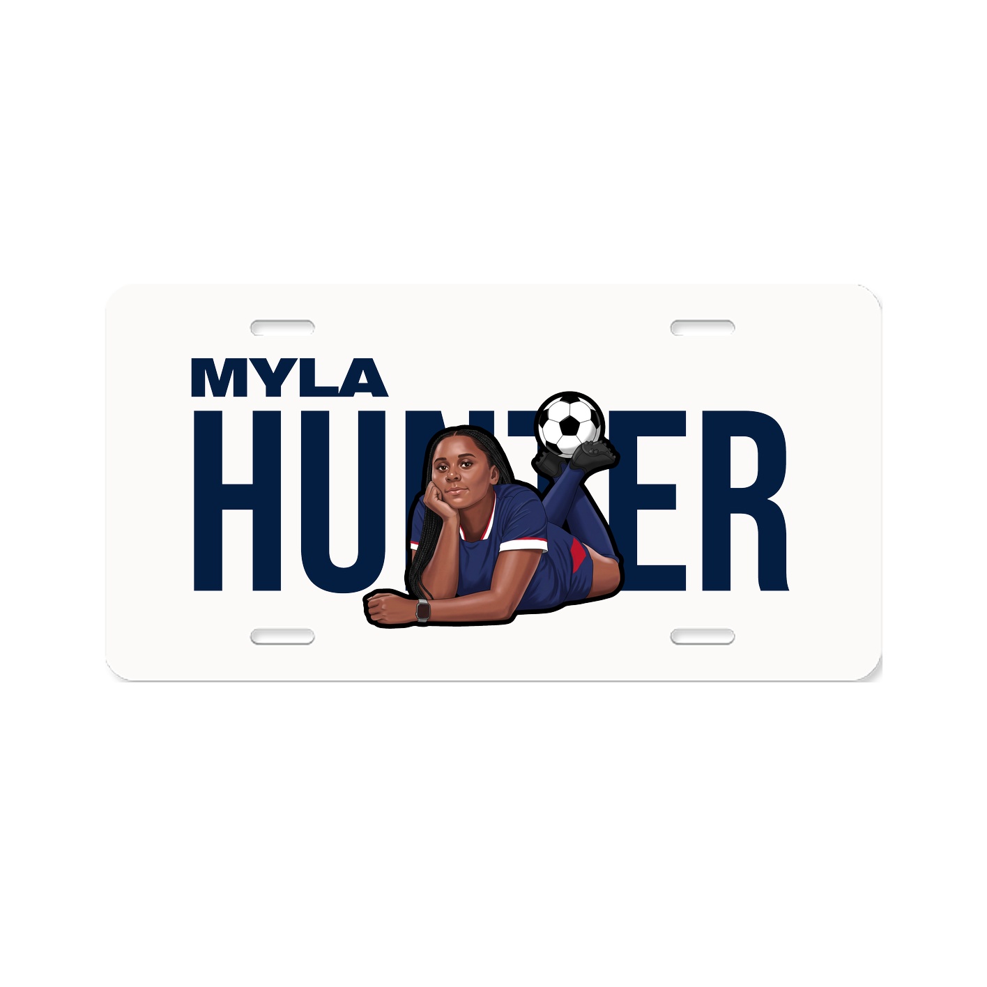 License Plate — Player Name in Classic