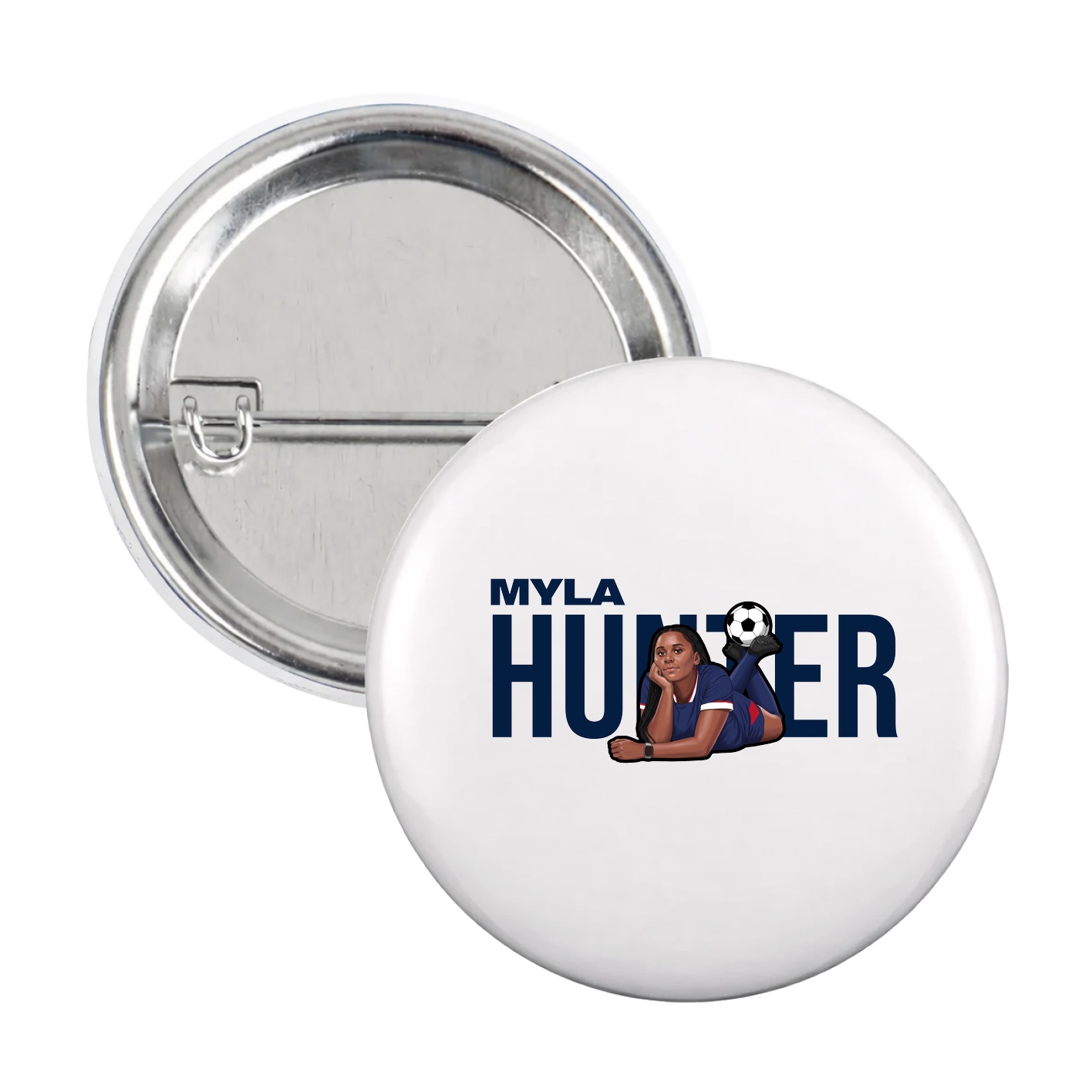 Game Day Button — Player Name in White