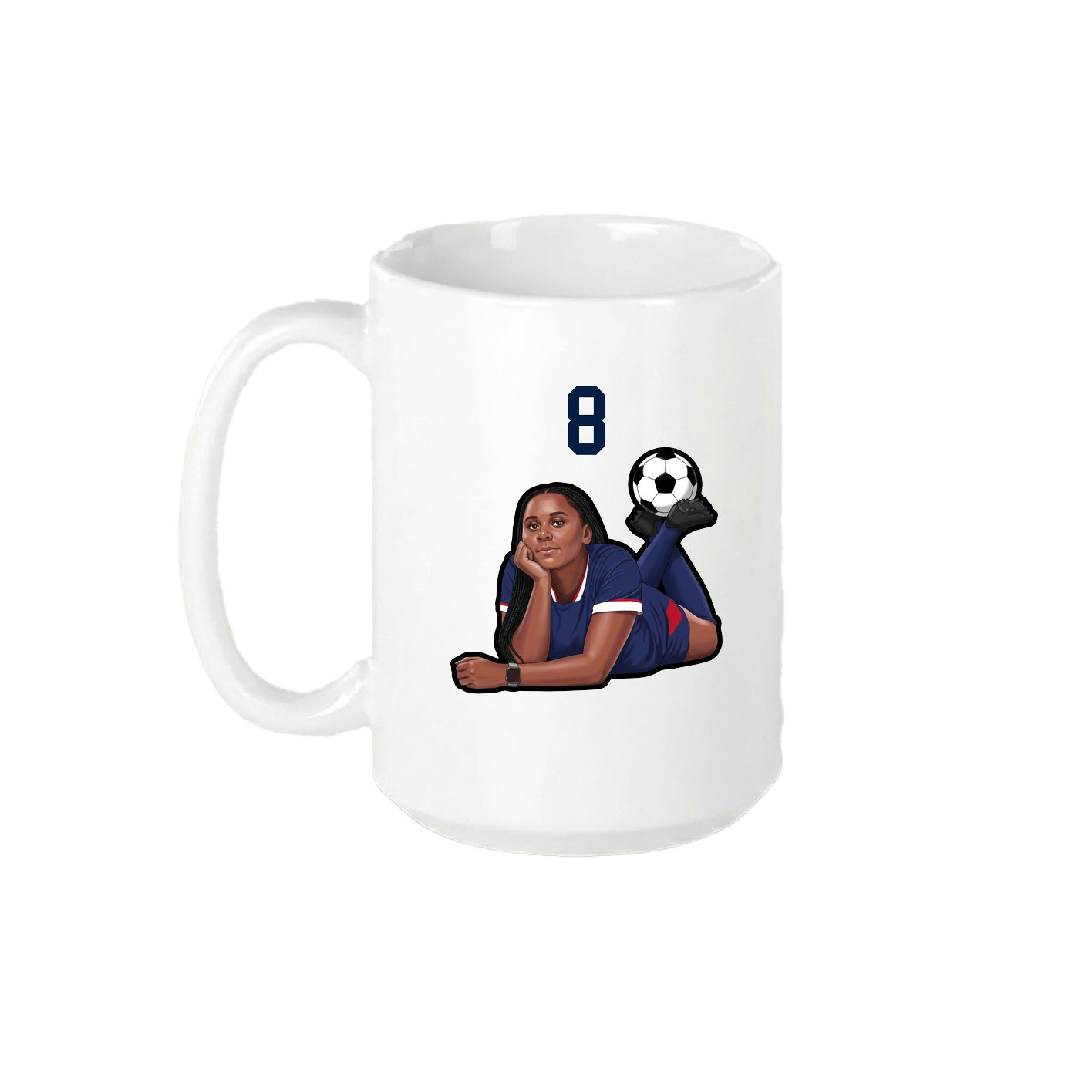 15oz Coffee Mug — Number Top in White