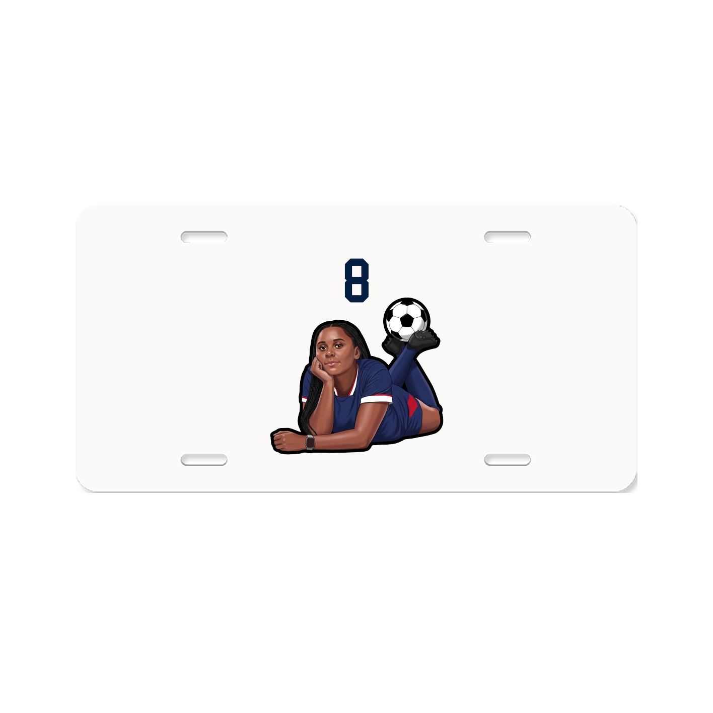 License Plate — Number Top in Classic