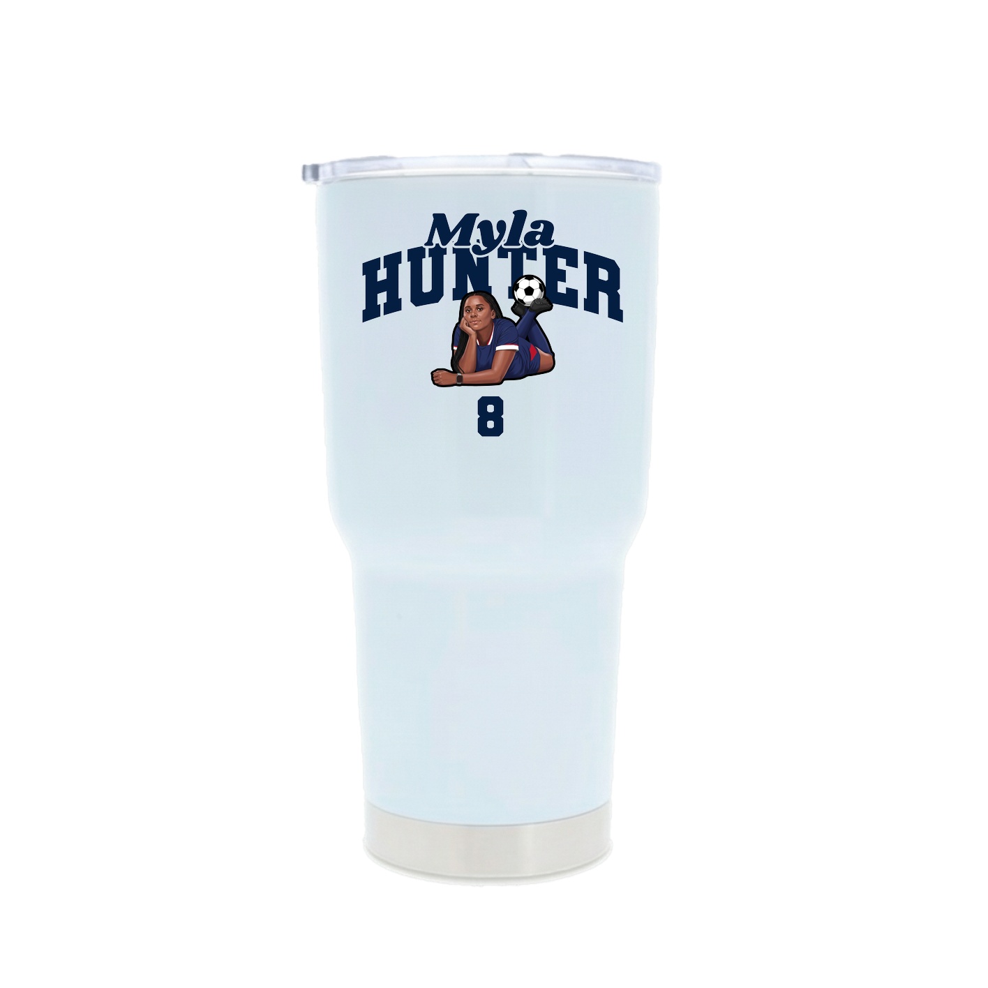 30oz Stainless Steel Tumbler — Signature Arch in White