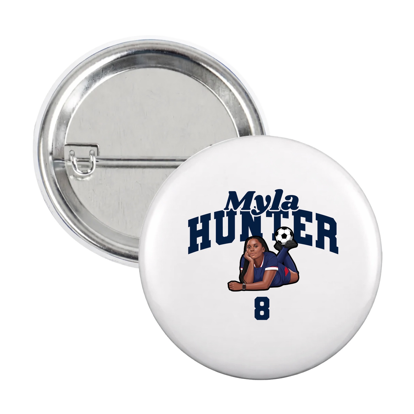 Game Day Button — Signature Arch in White