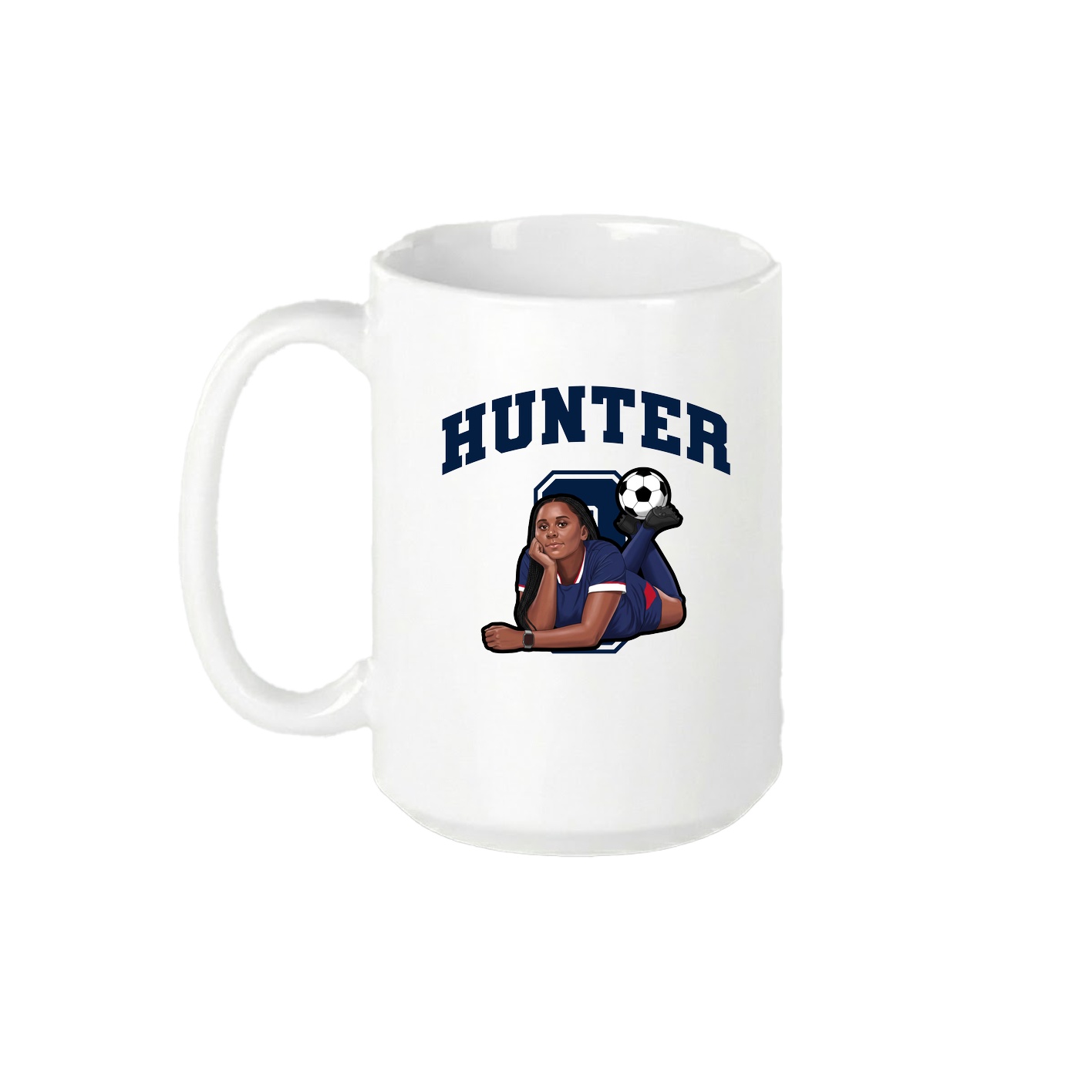15oz Coffee Mug — Number in White