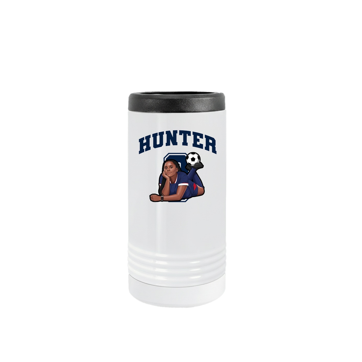 Slim Beverage Holder — Number in White
