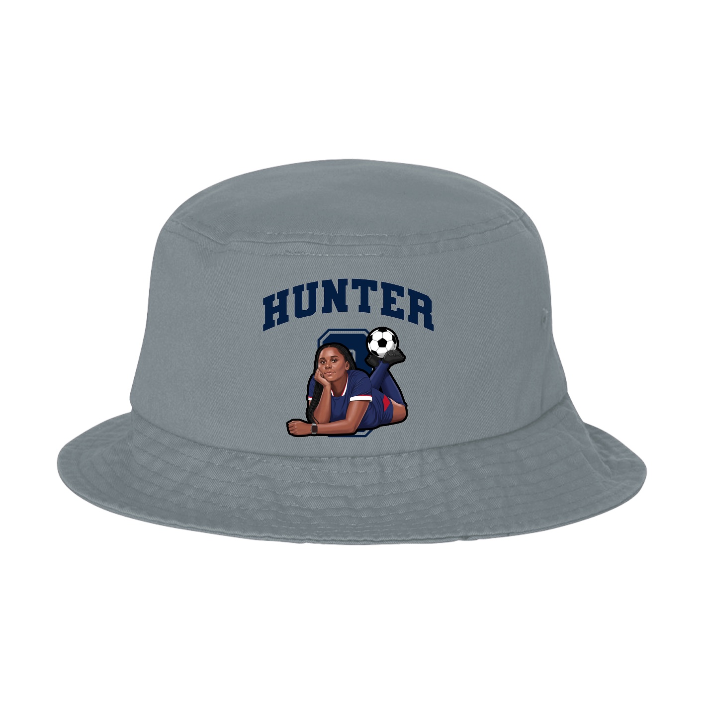 Bucket Cap — Number in Grey
