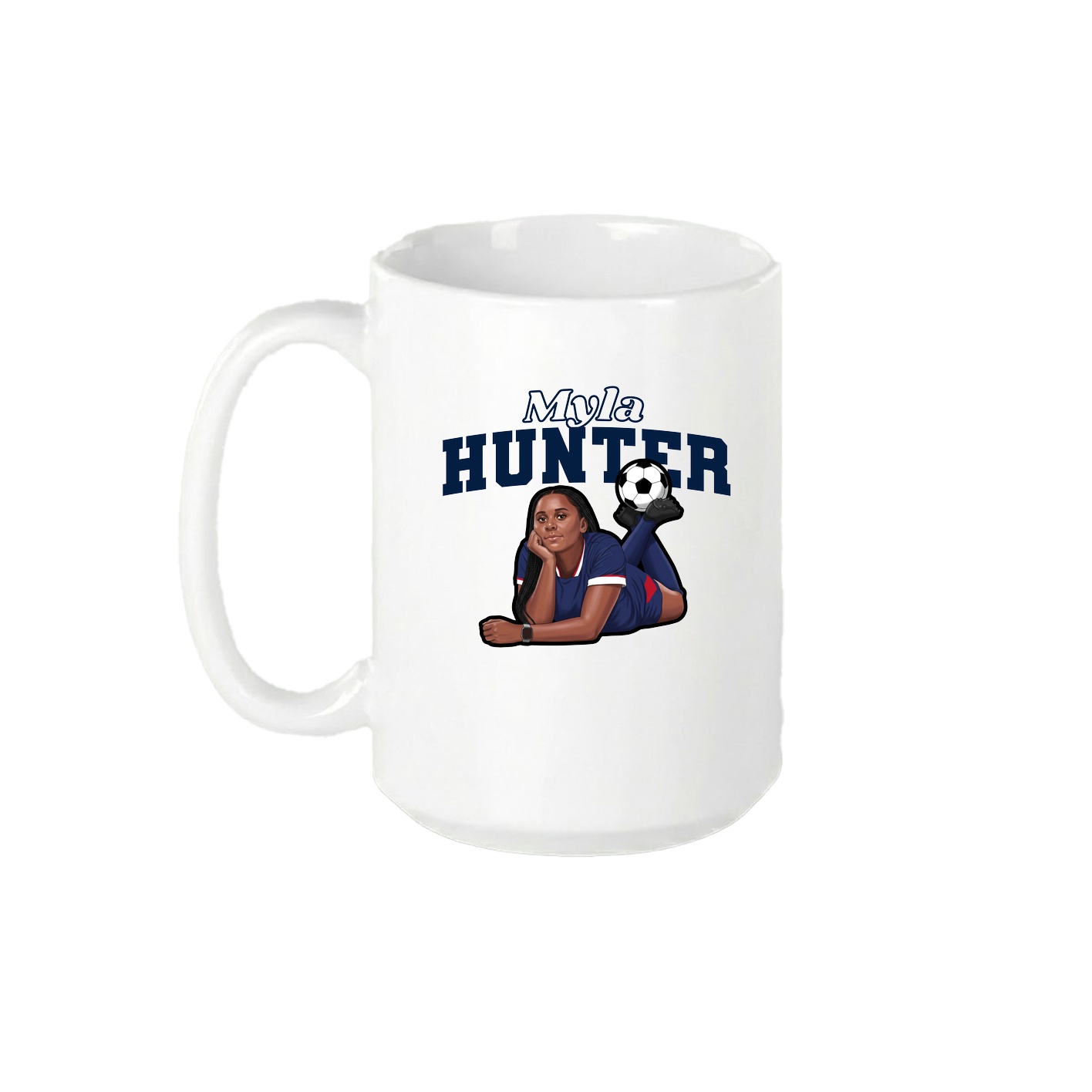 15oz Coffee Mug — Name Arch in White