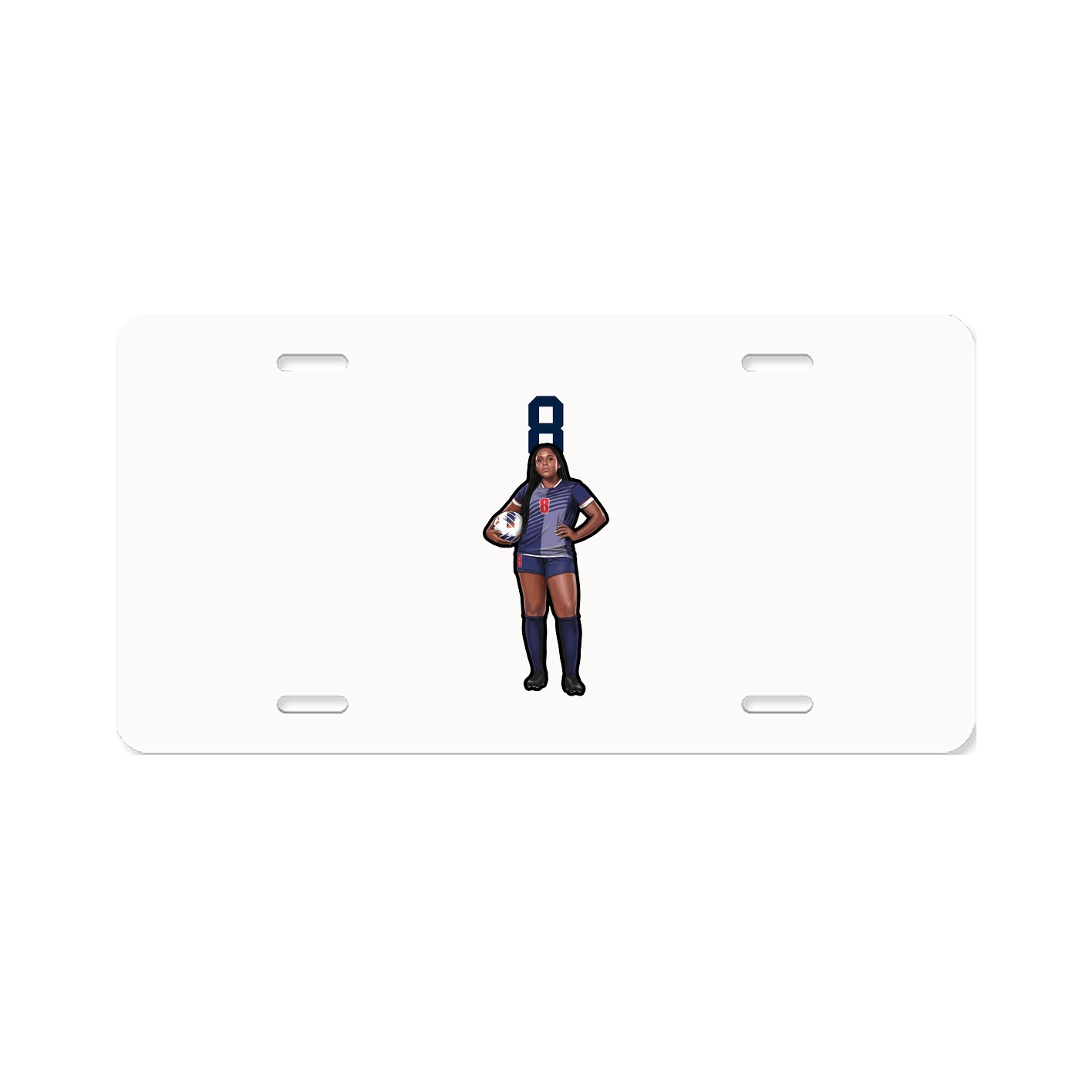 License Plate — Number Top in Classic