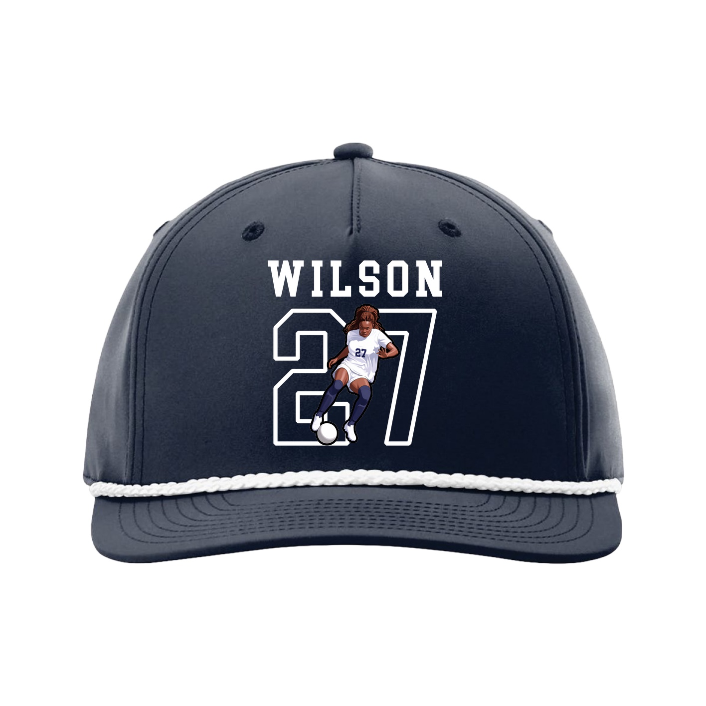 Five-Panel Classic Rope Cap — Shirsey in Navy