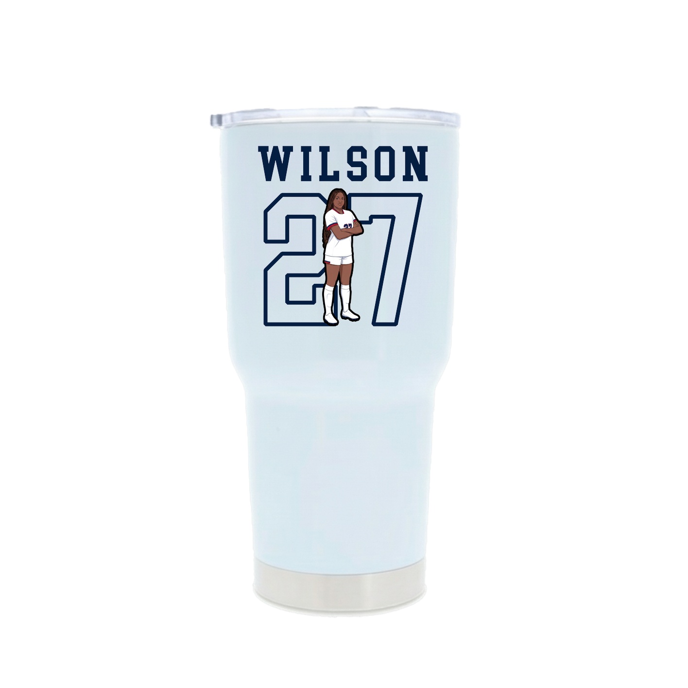 30oz Stainless Steel Tumbler — Shirsey in White