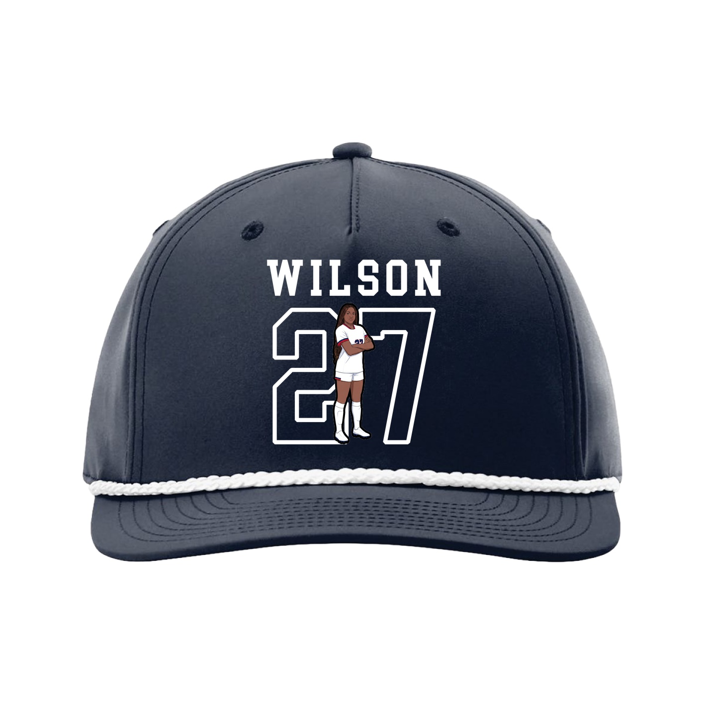 Five-Panel Classic Rope Cap — Shirsey in Navy