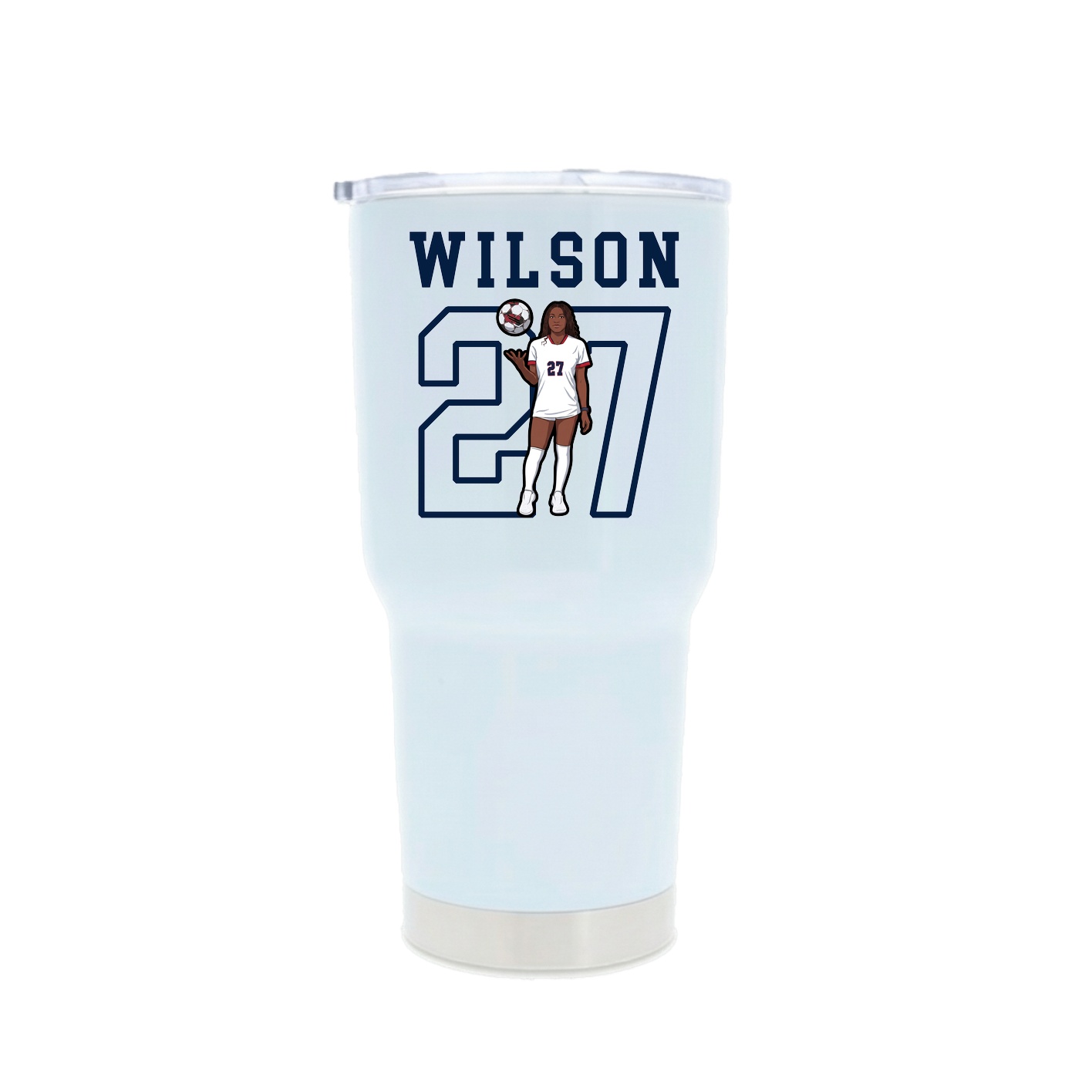 30oz Stainless Steel Tumbler — Shirsey in White