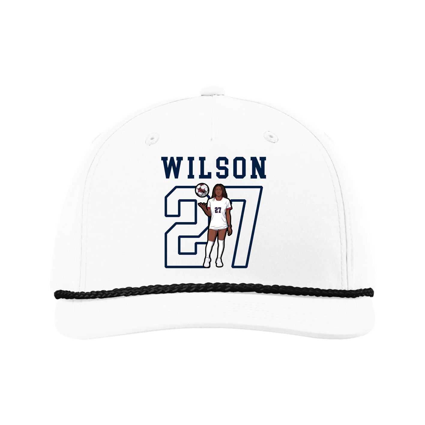 Five-Panel Classic Rope Cap — Shirsey in White