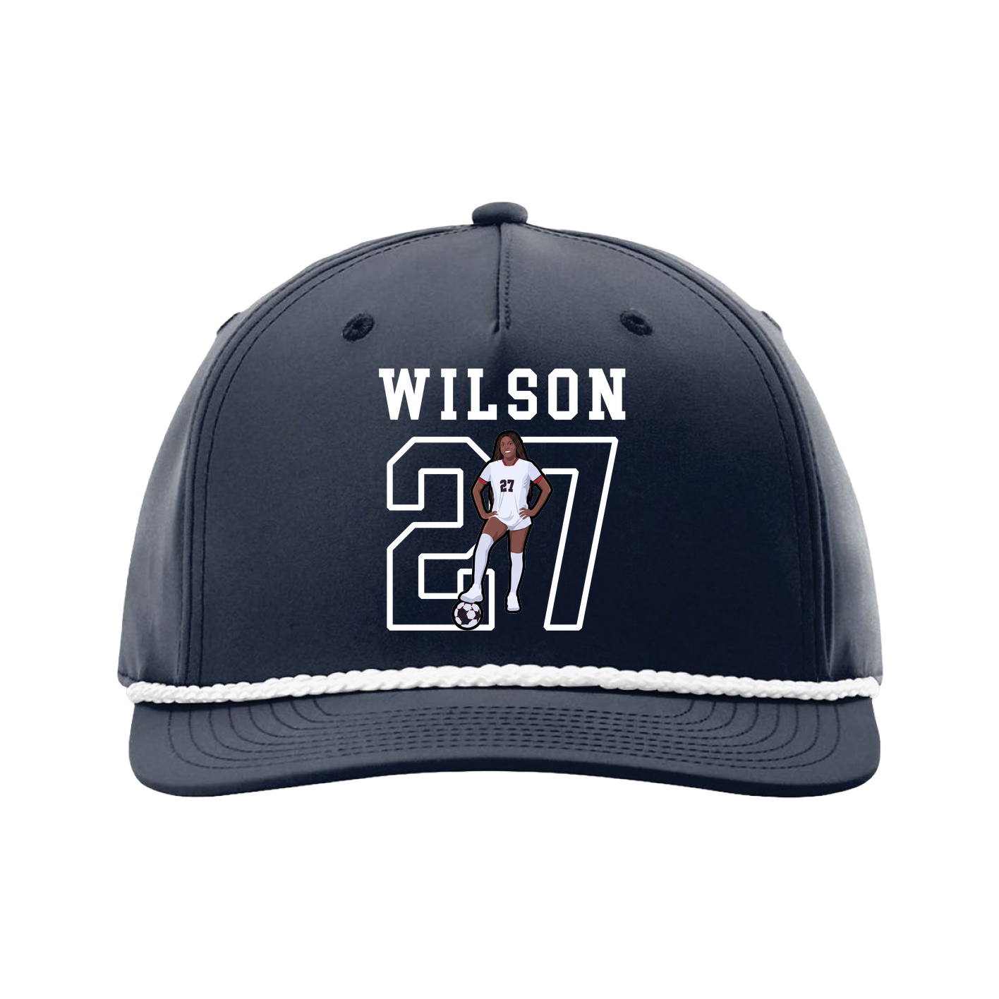 Five-Panel Classic Rope Cap — Shirsey in Navy