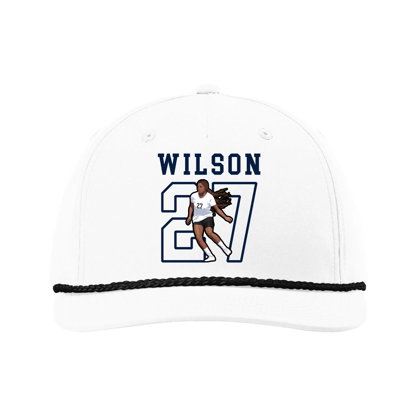 Five-Panel Classic Rope Cap — Shirsey in White