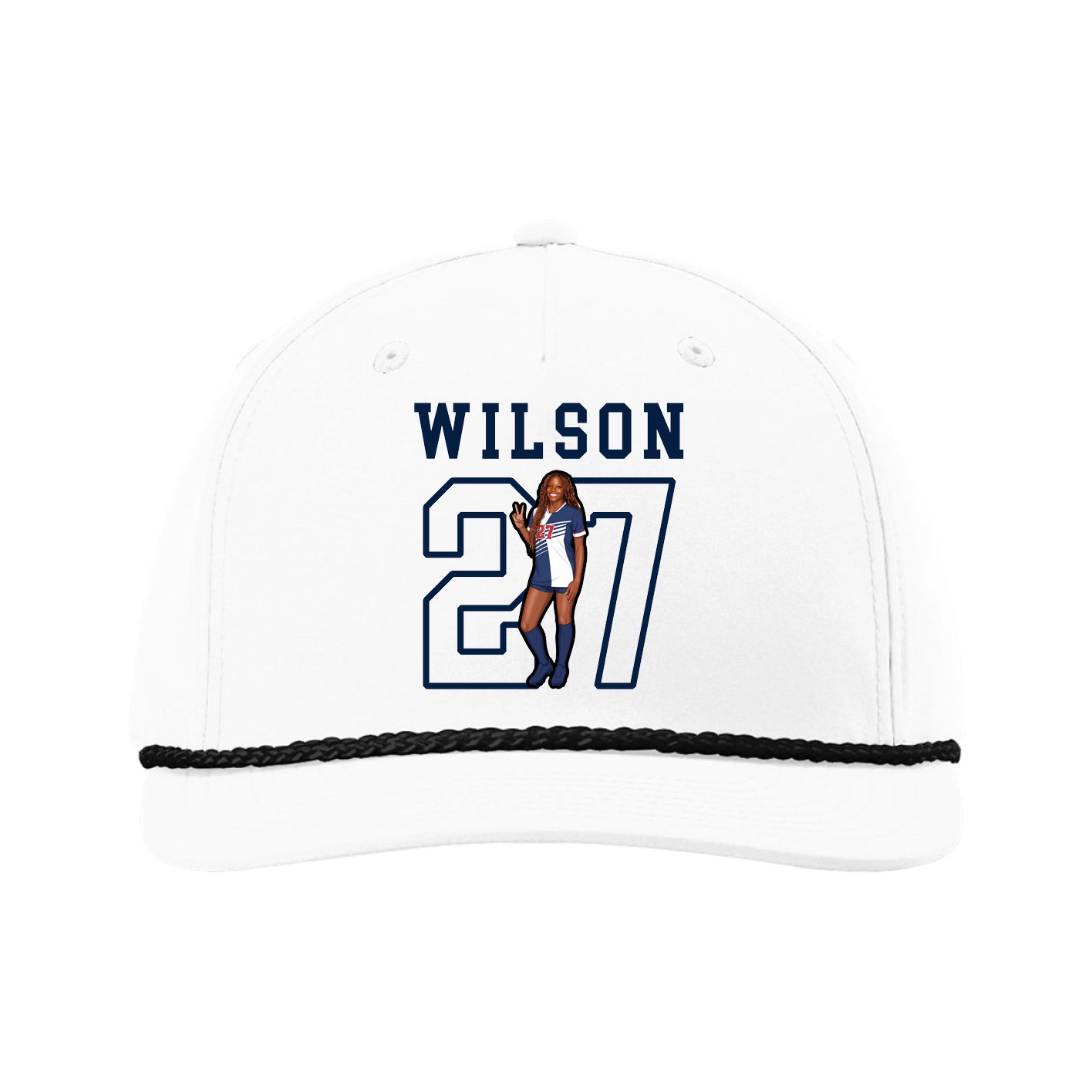 Five-Panel Classic Rope Cap — Shirsey in White