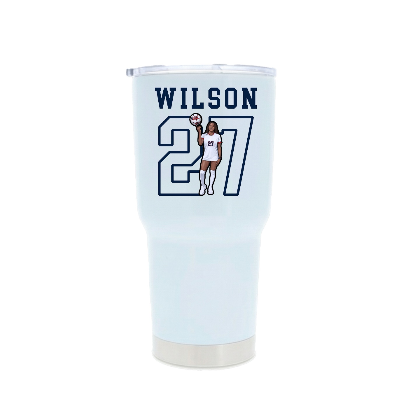 30oz Stainless Steel Tumbler — Shirsey in White