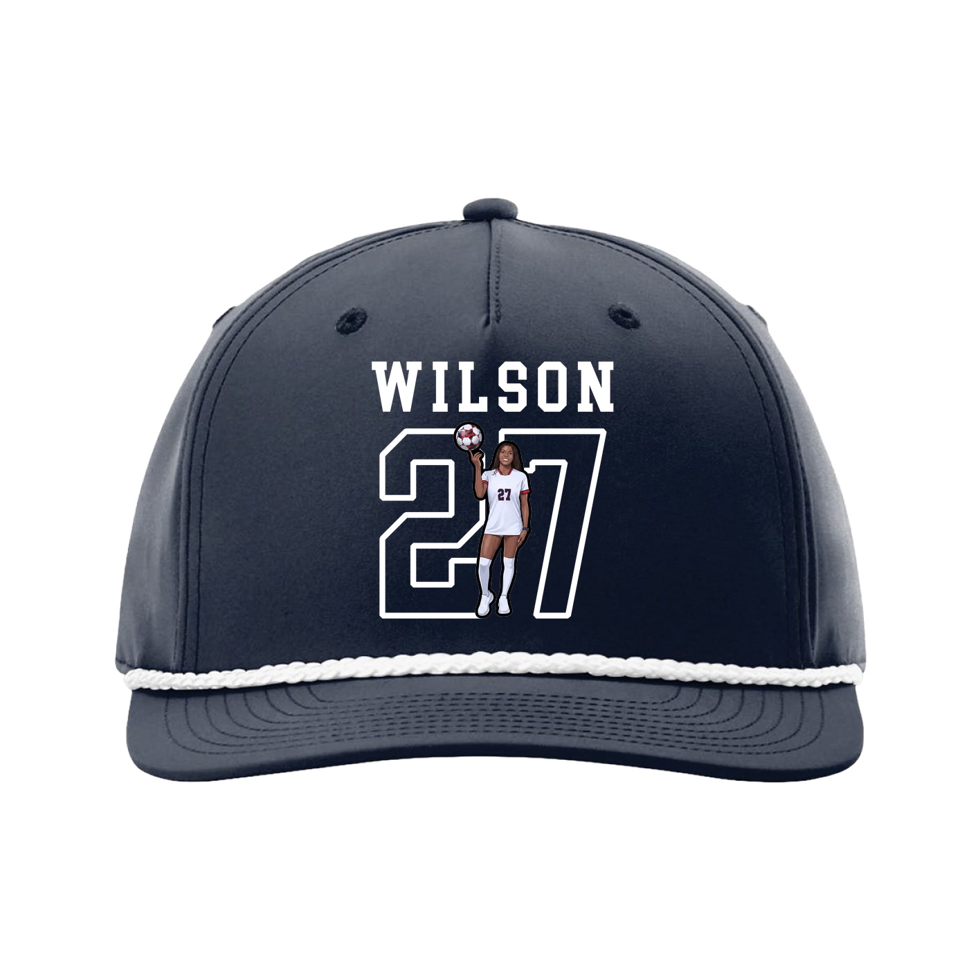Five-Panel Classic Rope Cap — Shirsey in Navy