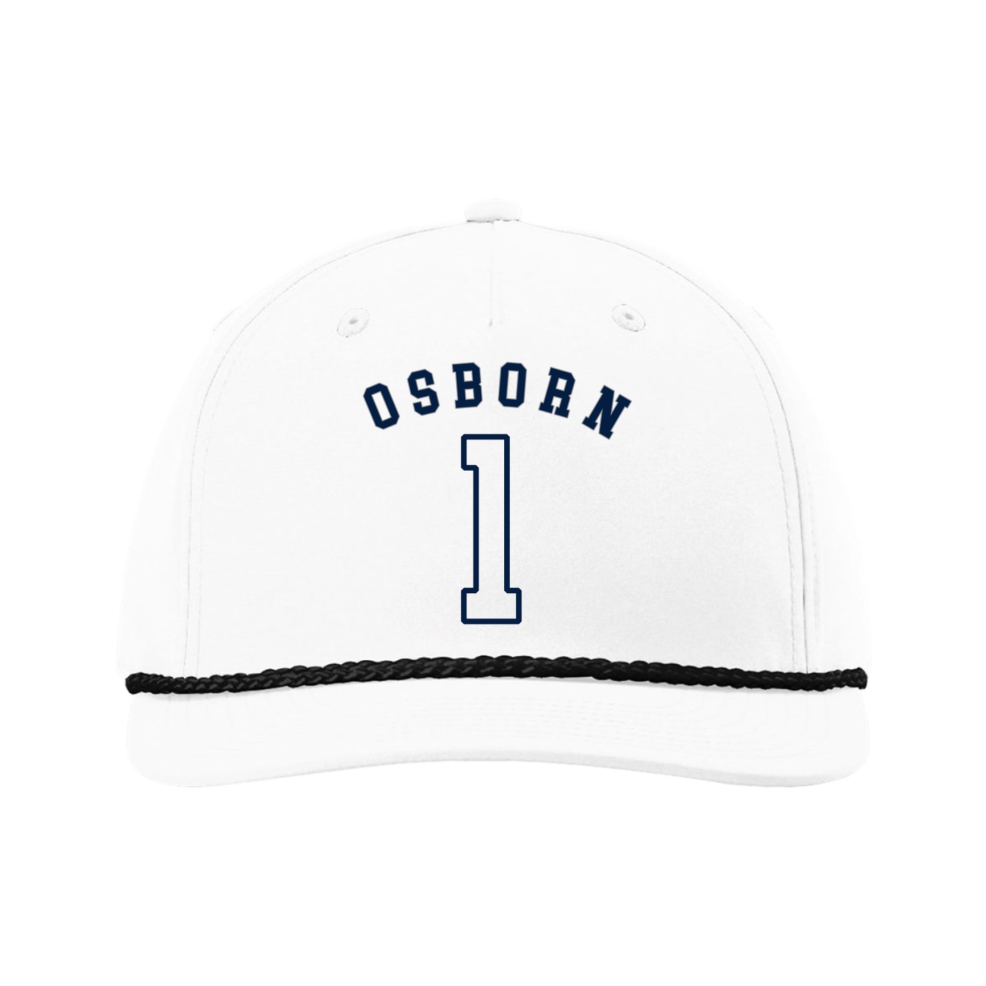 Five-Panel Classic Rope Cap — Shirsey Arch in White