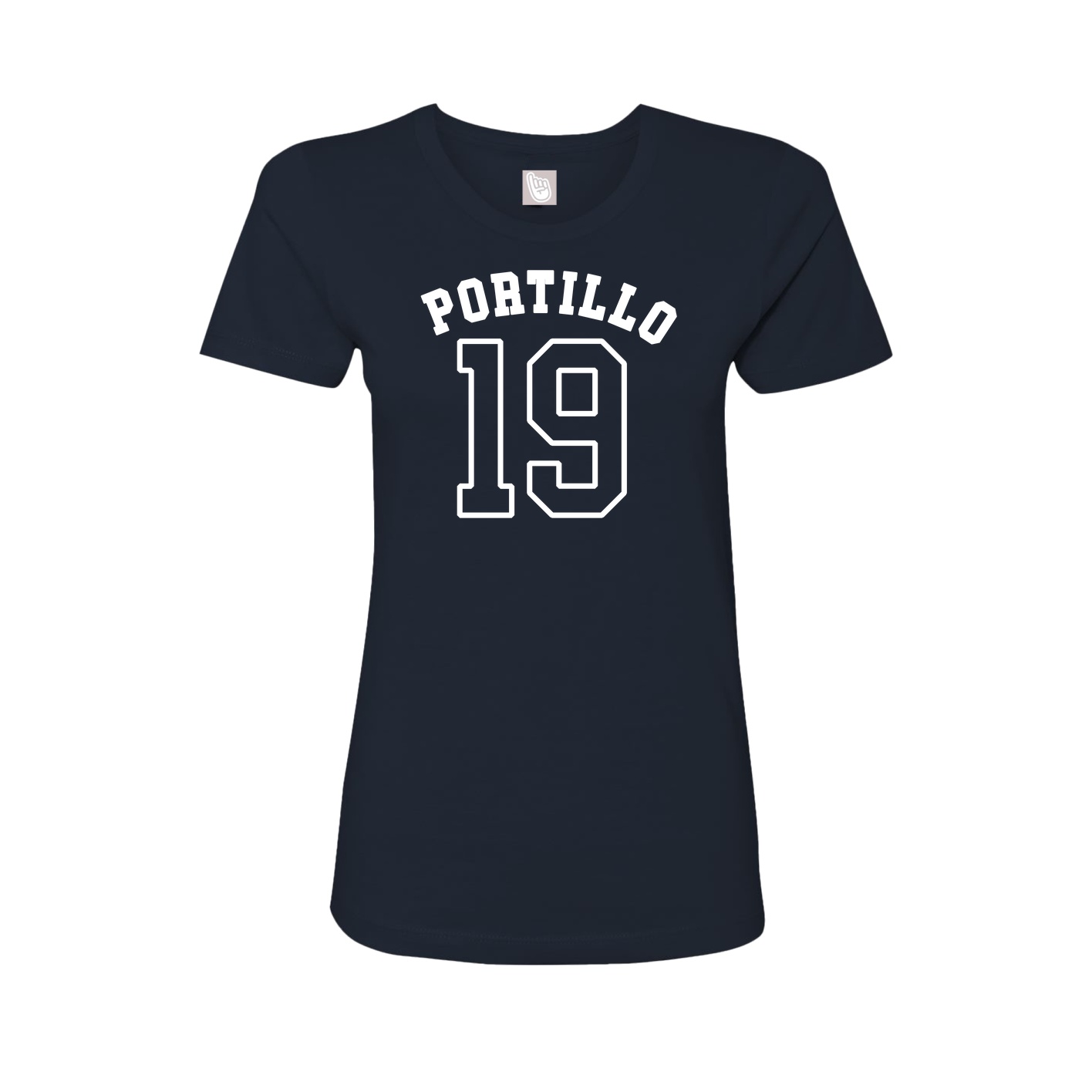 Fitted Women's Tee — Shirsey Arch in Navy
