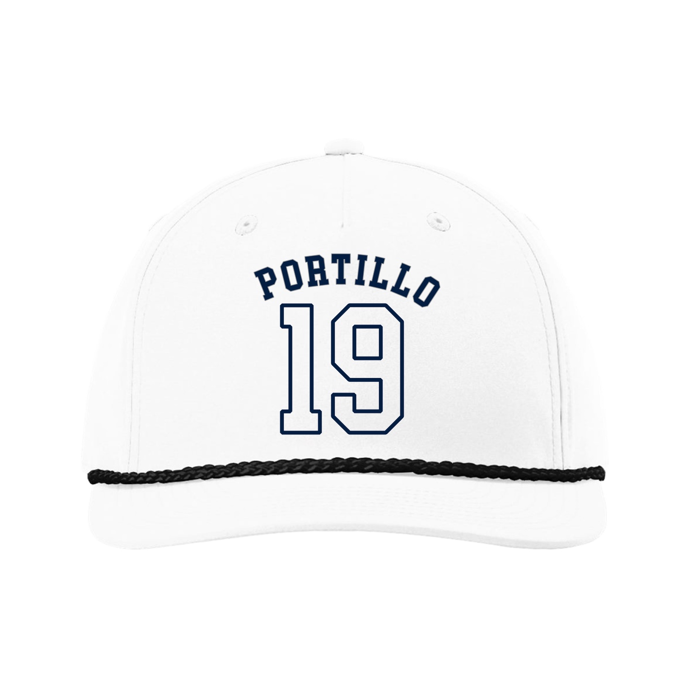 Five-Panel Classic Rope Cap — Shirsey Arch in White