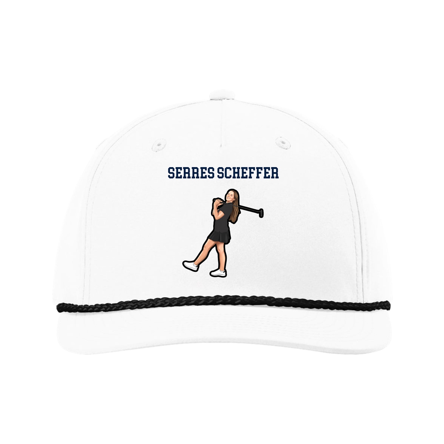 Five-Panel Classic Rope Cap — Shirsey in White