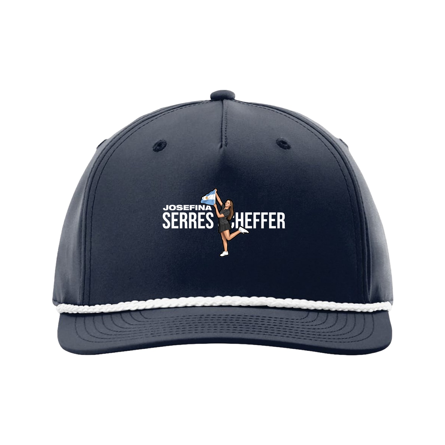 Five-Panel Classic Rope Cap — Player Name in Navy