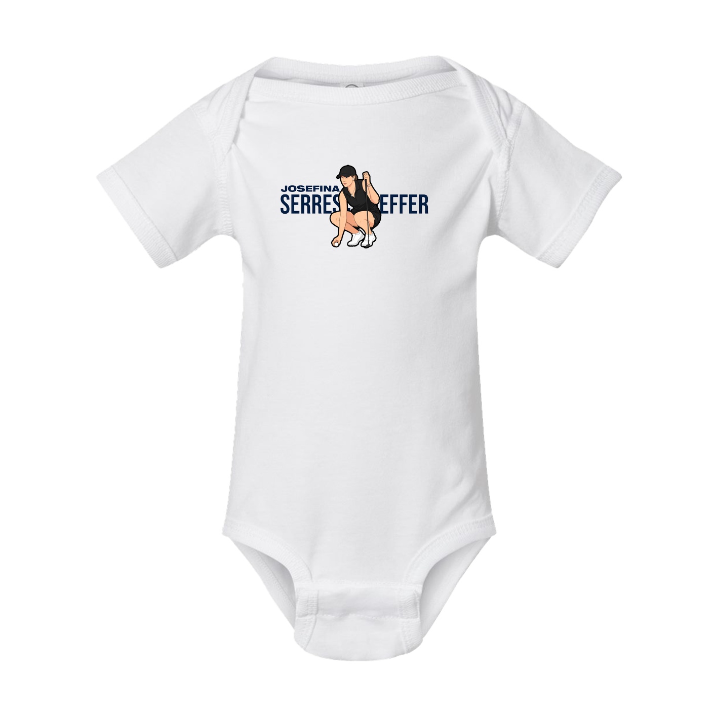 Baby Onesie — Player Name in White