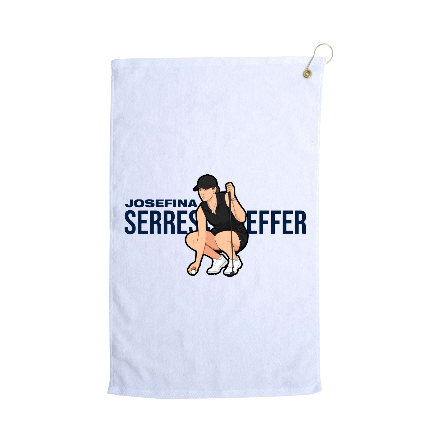 Golf Towel — Player Name in White