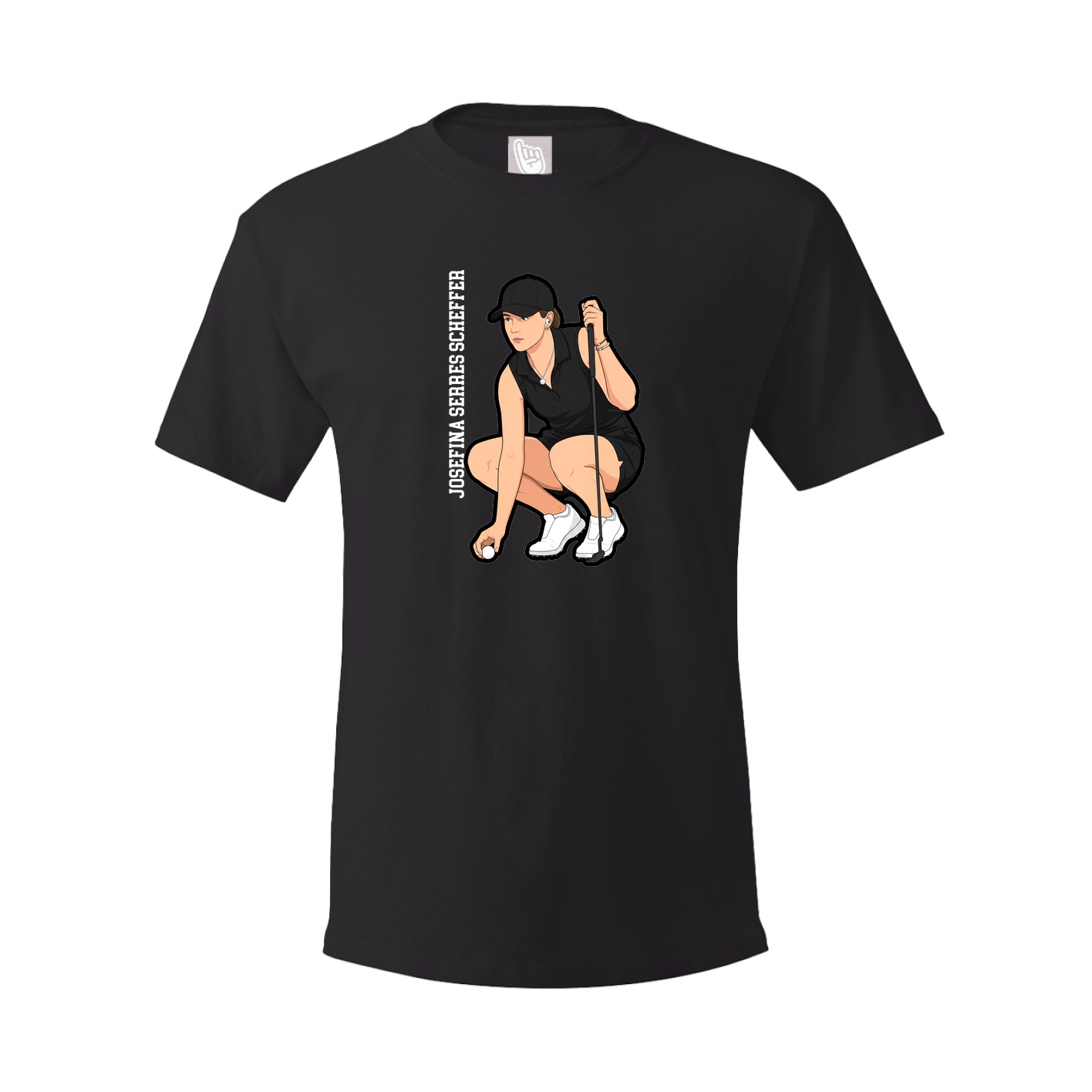 Youth Tee — Name Vertical in Black