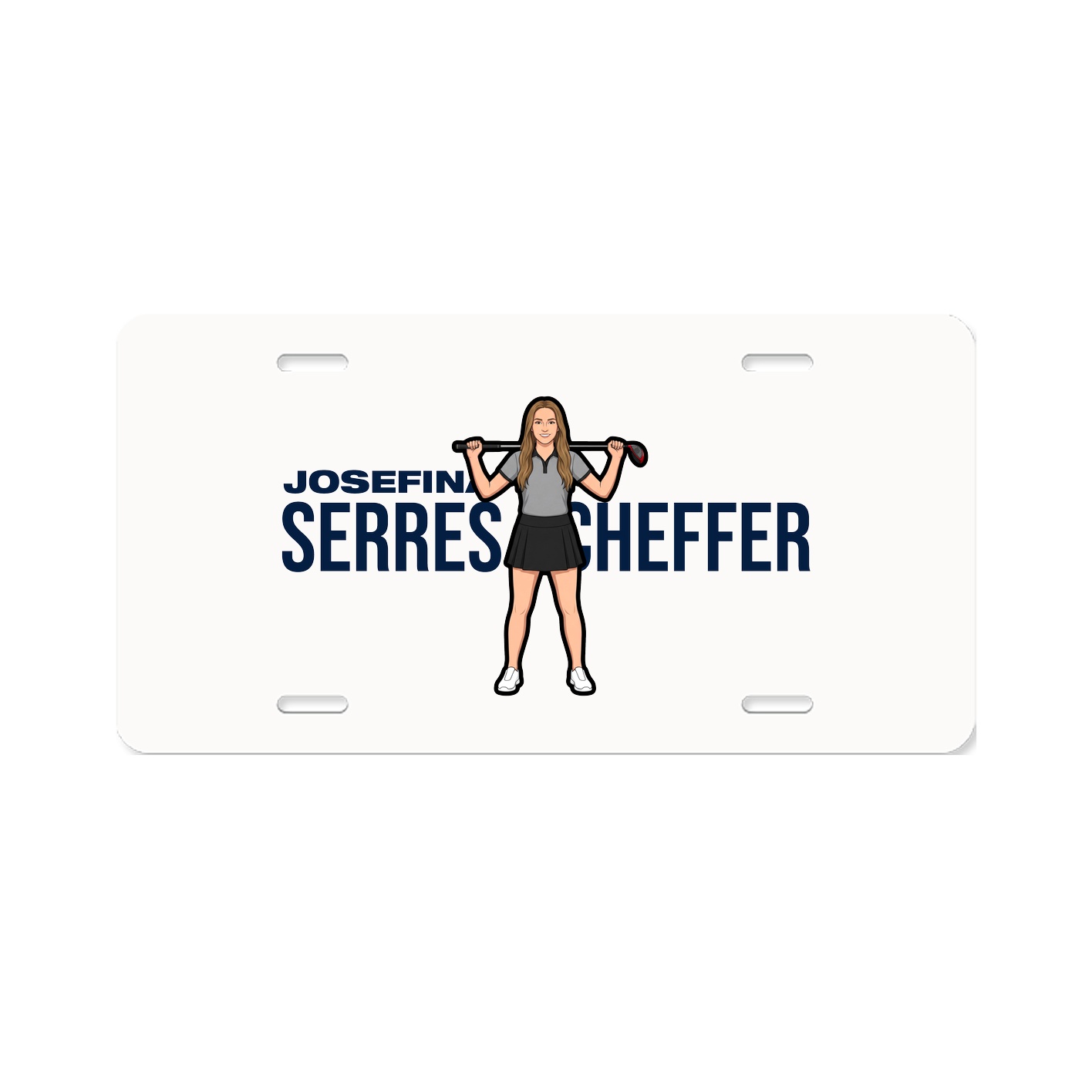 License Plate — Player Name in Classic