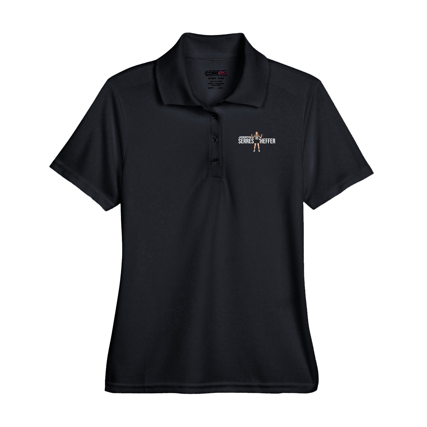 Performance Polo — Player Name in Black