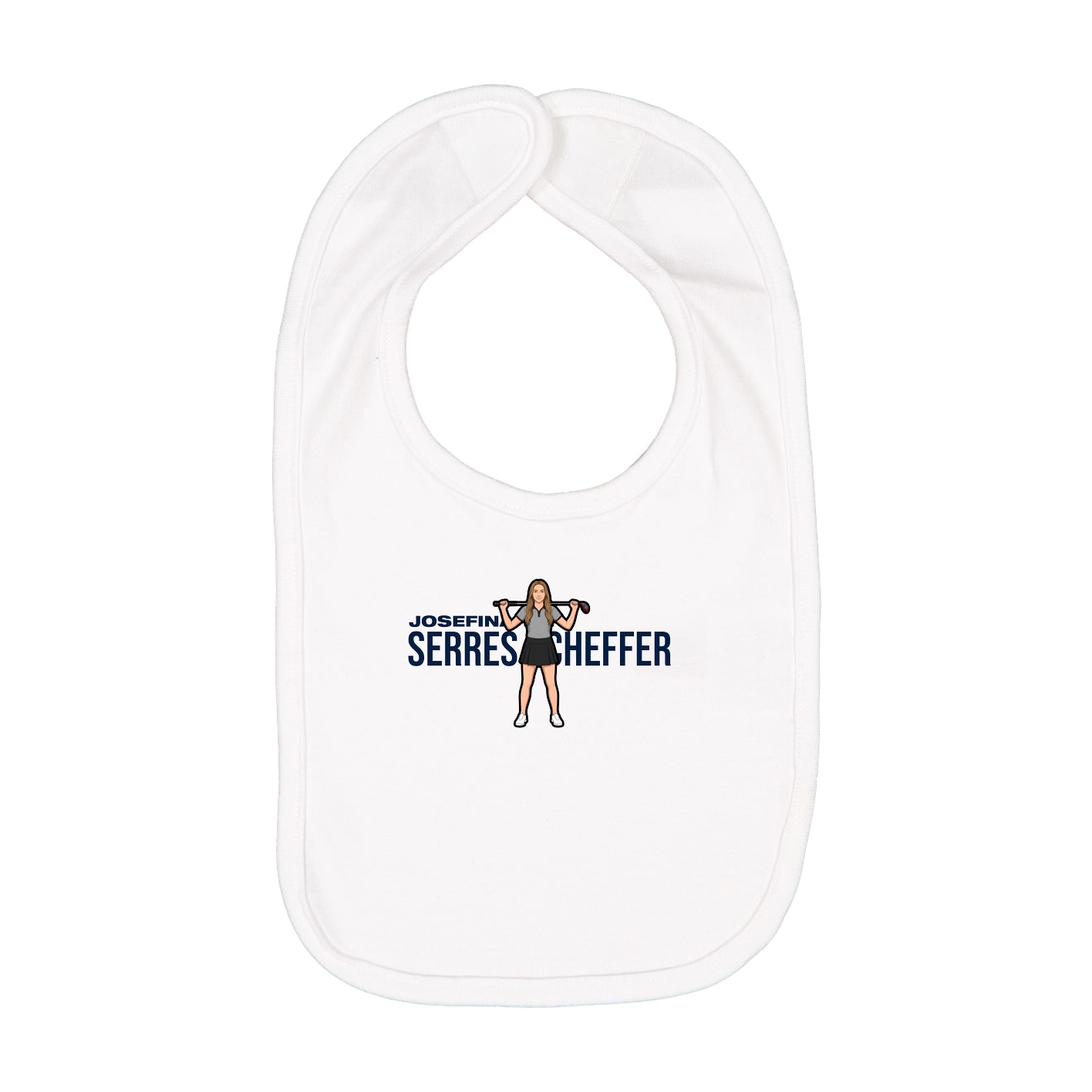 Infant Bib — Player Name in White