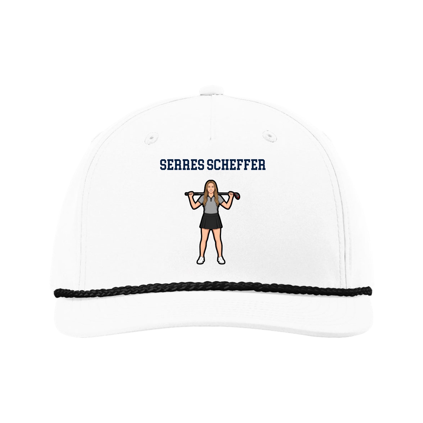 Five-Panel Classic Rope Cap — Shirsey in White