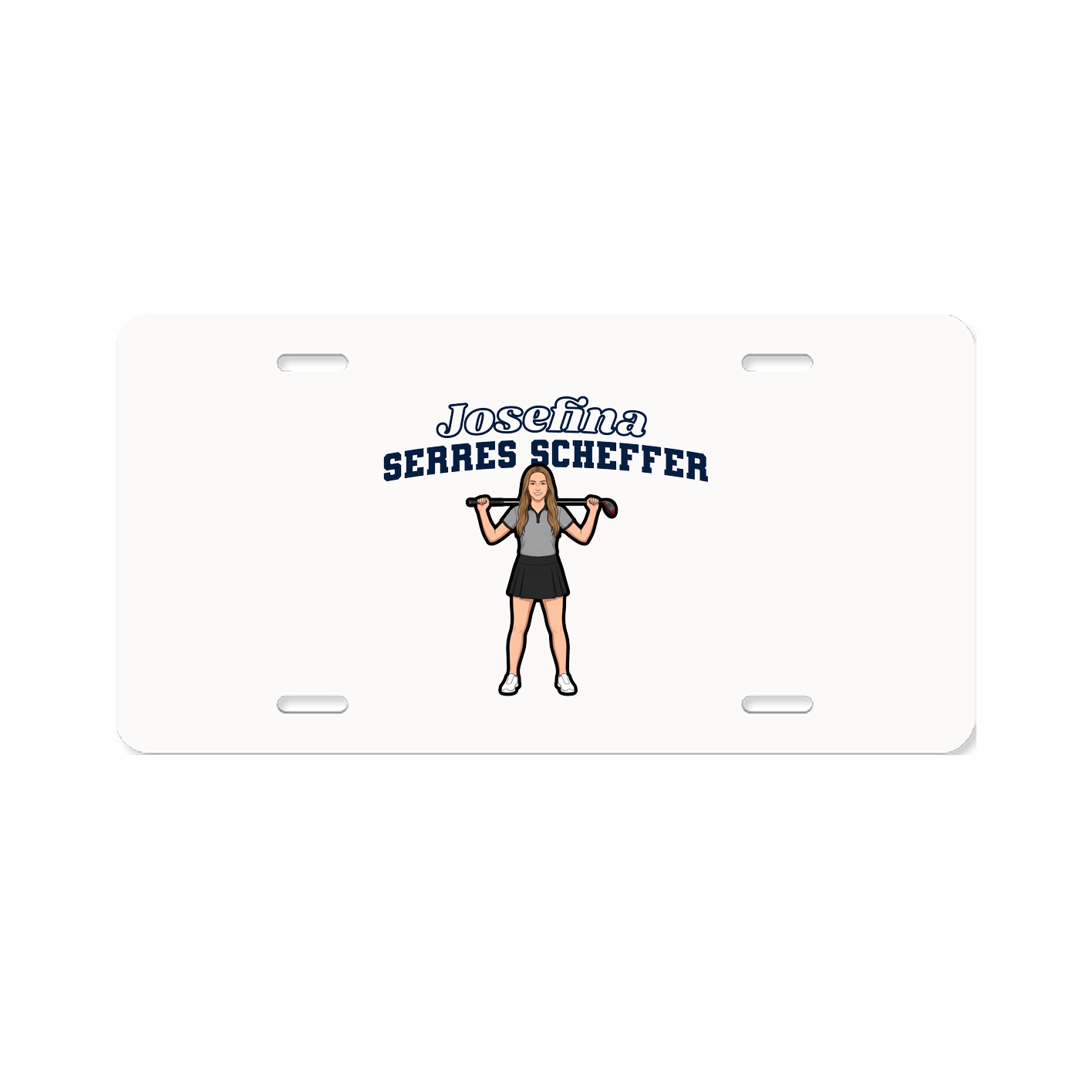 License Plate — Name Arch in Classic