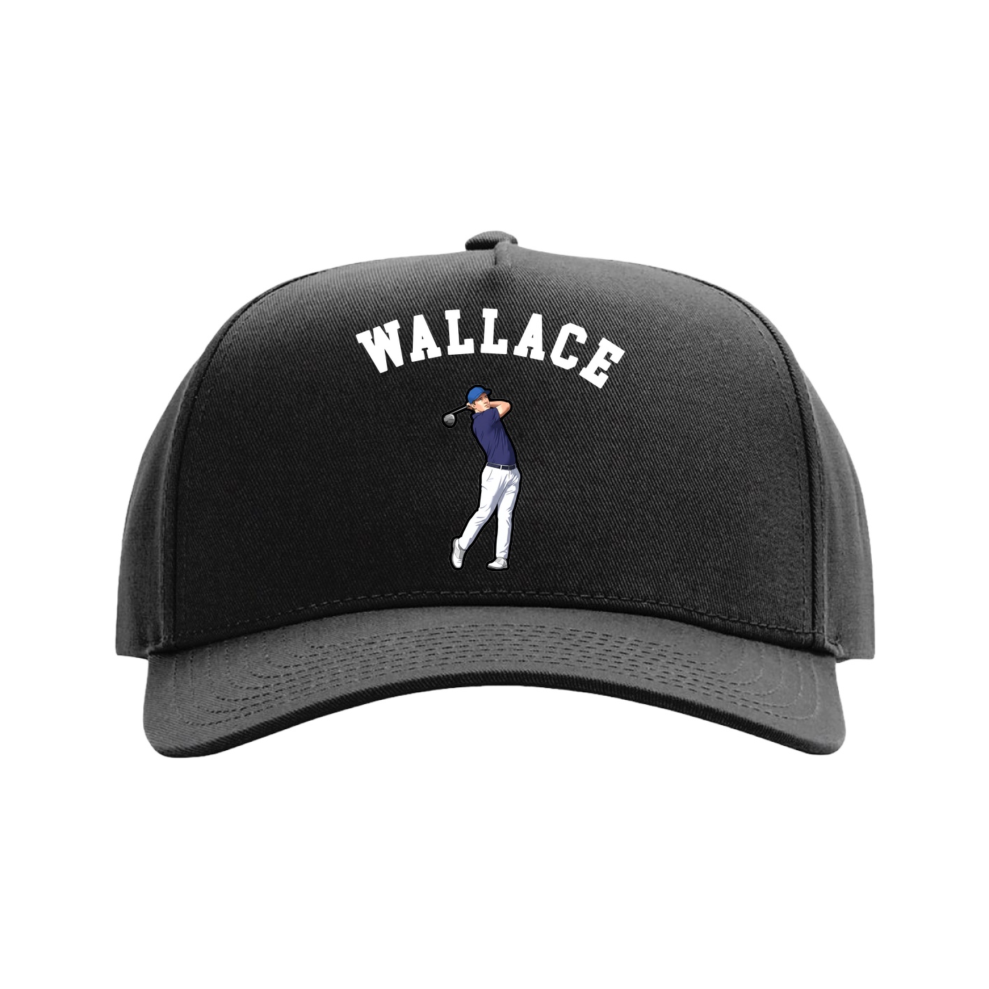 Full Fabric Five-Panel Champ Cap — Shirsey Arch in Black