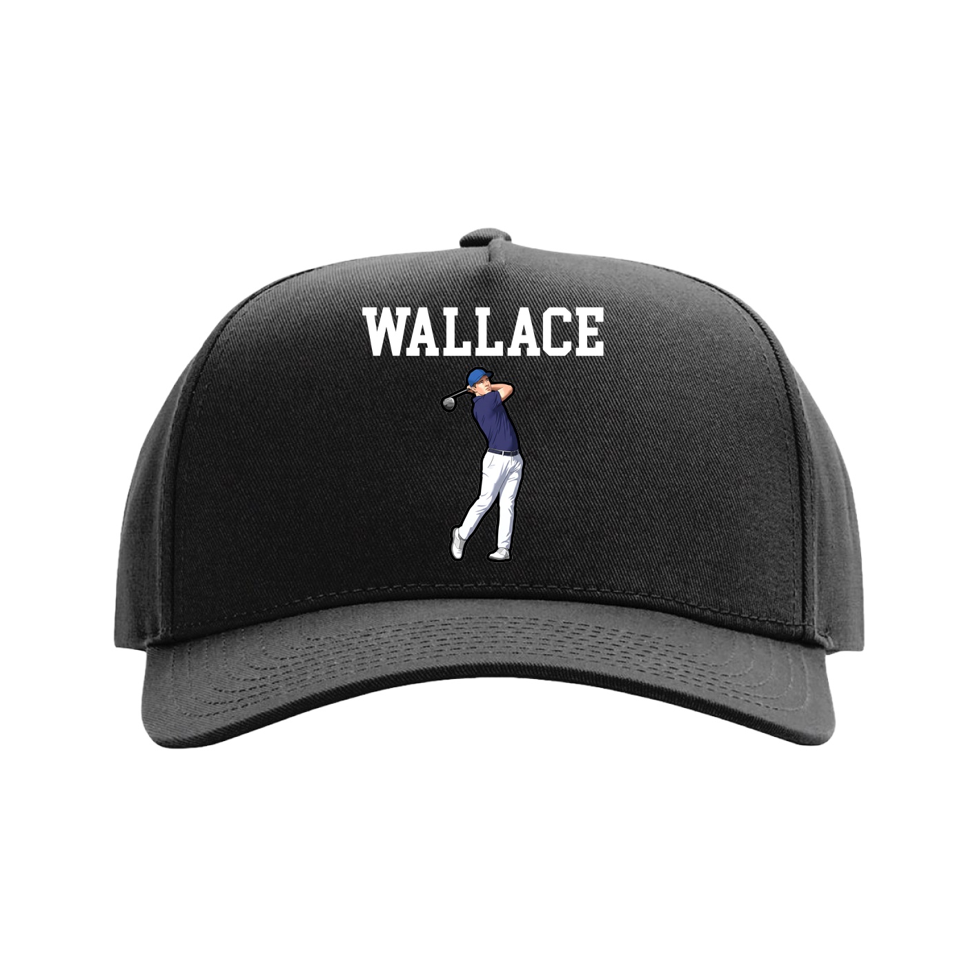 Full Fabric Five-Panel Champ Cap — Shirsey in Black