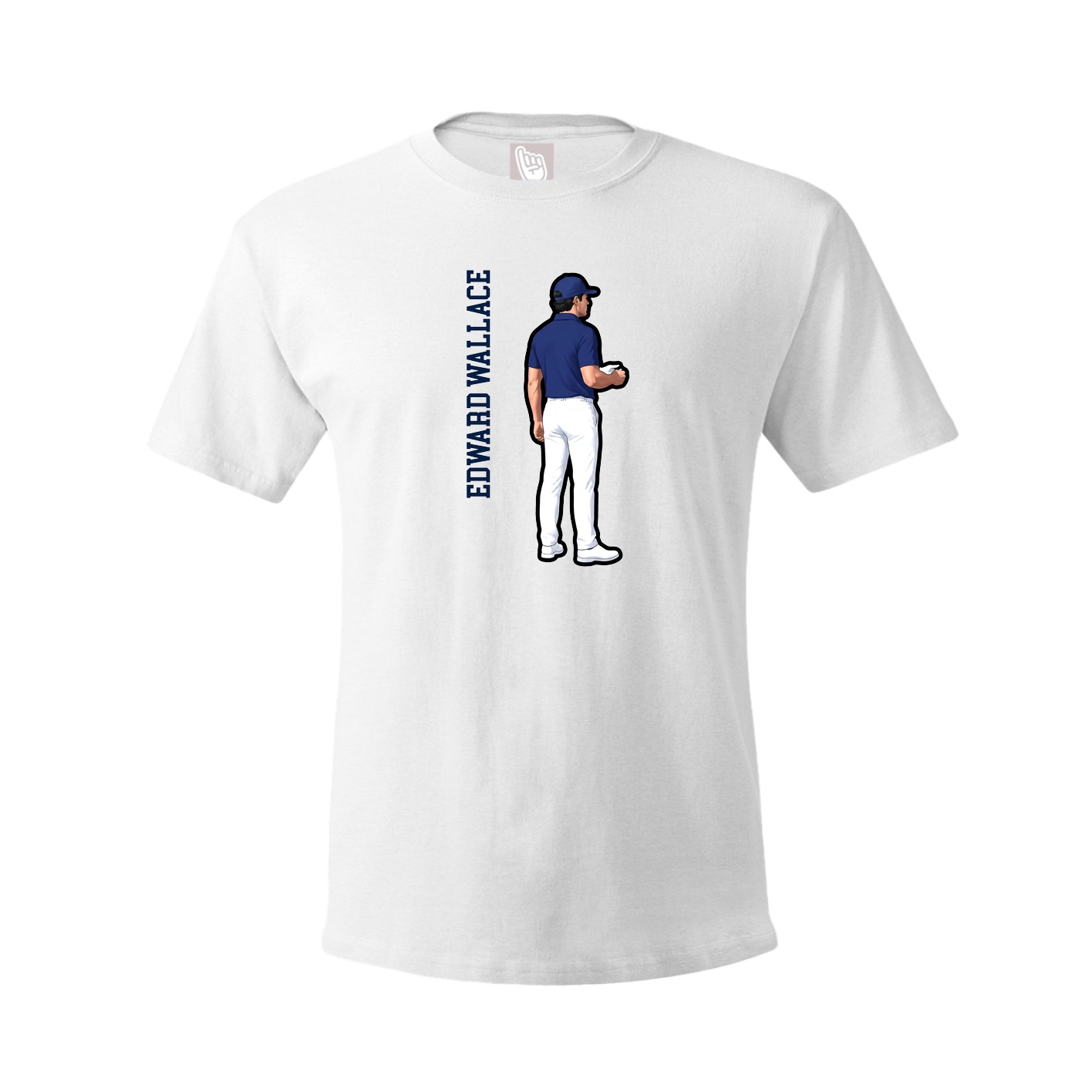 Tee — Name Vertical in White