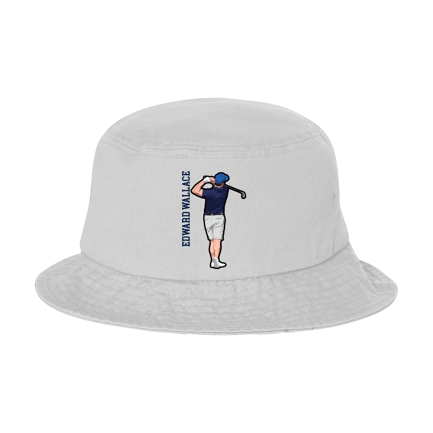 Bucket Cap — Name Vertical in White