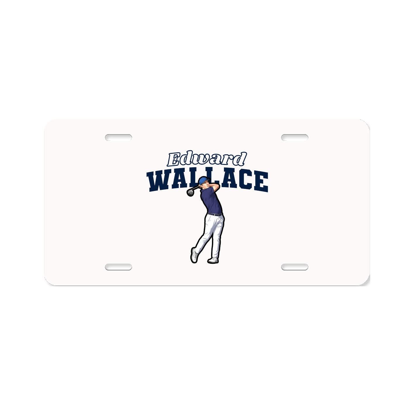 License Plate — Name Arch in Classic