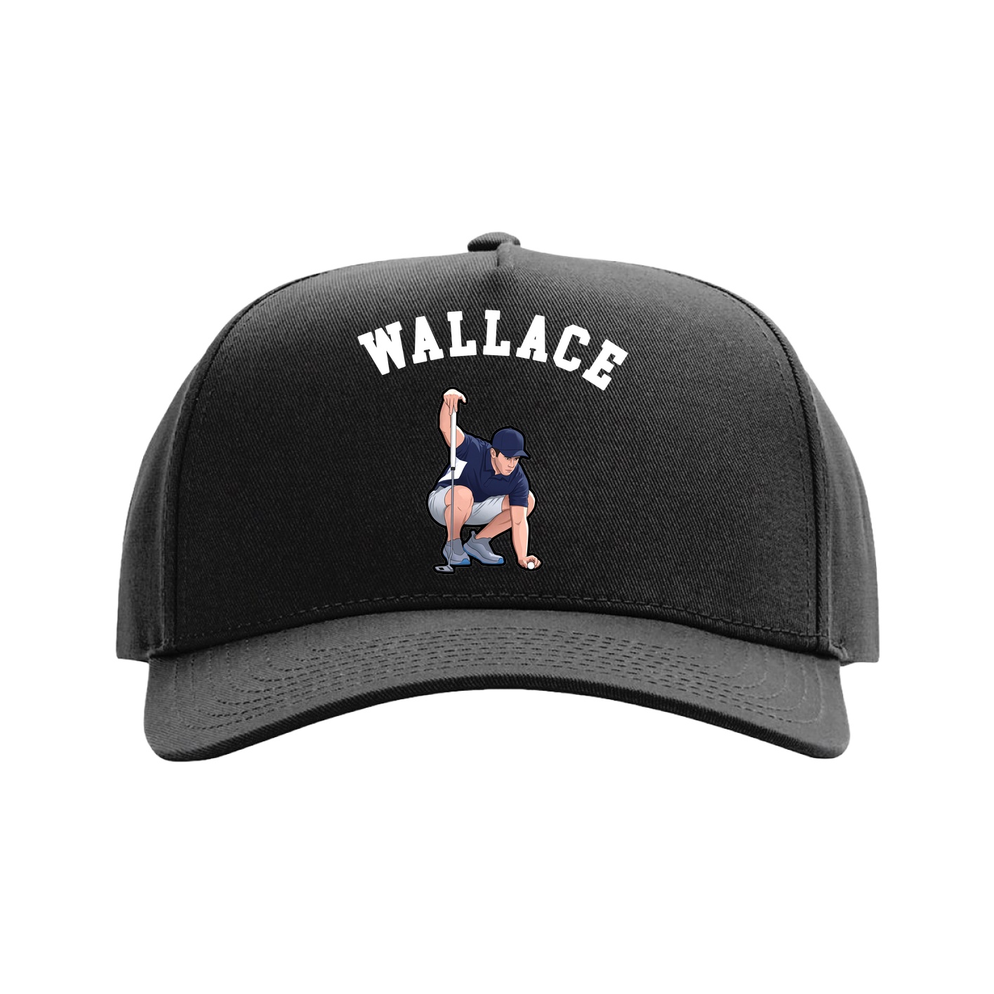 Full Fabric Five-Panel Champ Cap — Shirsey Arch in Black