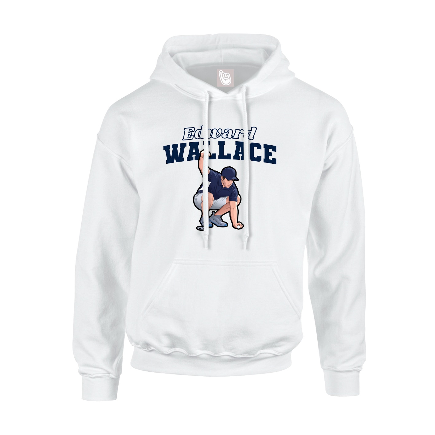 Hoodie — Name Arch in White